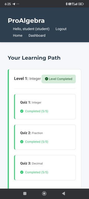 Student learning path on a phone