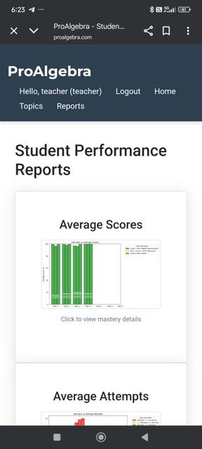 Teacher reports on a phone